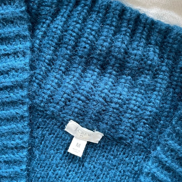 J.Crew Cozy Knit Dark Teal Sweater (M) - Picture 4 of 4